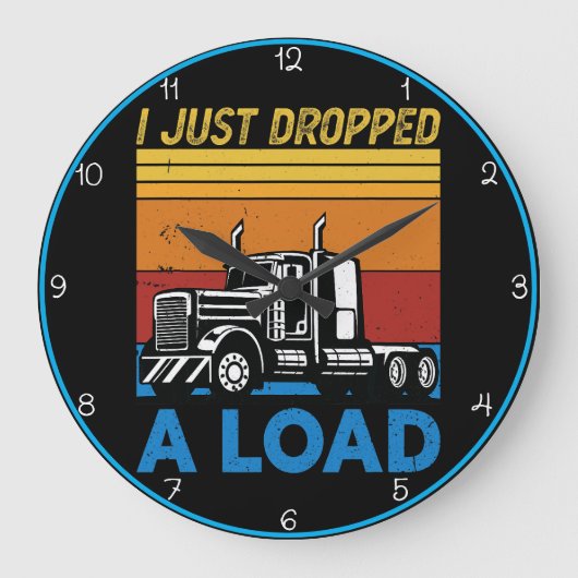 荷物を落としたばかりだ ラージ壁時計 (正面)