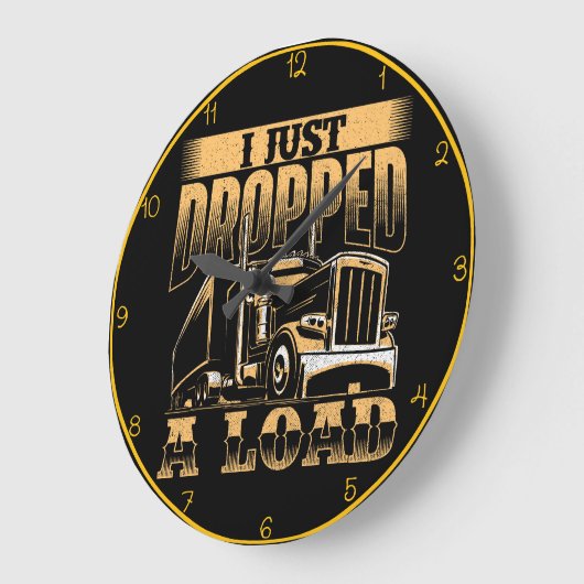 荷物を落としたばかりだ」 ラージ壁時計 (傾斜)