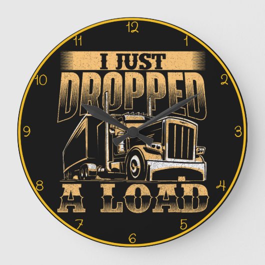 荷物を落としたばかりだ」 ラージ壁時計 (正面)