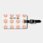 荷物タグあなたのテキストここに名前ブラックカラー文字 ラゲッジタグ (正面横)