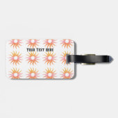 荷物タグあなたのテキストここに名前ブラックカラー文字 ラゲッジタグ (裏面横)