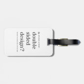 荷物タグあなたのデザインアップロード ラゲッジタグ (裏面横)