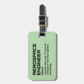 荷物タグの定義 – 航空宇宙エンジニア ラゲッジタグ (正面縦)