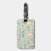 荷物タグの眼鏡パターン ラゲッジタグ (裏面縦)