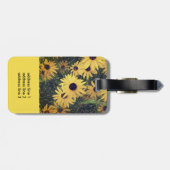 荷物タグは黄色の花をパーソナライズ ラゲッジタグ (裏面横)