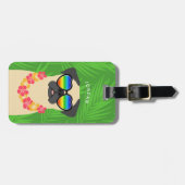 荷物タグをパグ ラゲッジタグ (正面横)