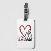 荷物タグクルーズバケーションボートでより良いライブ ラゲッジタグ (正面縦)