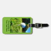 荷物タグゴルフボールとティーアートワーク ラゲッジタグ (正面横)