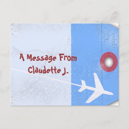 荷物タグスタイル ポストカード (正面)