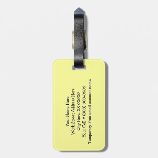 荷物タグデザイナーユニークギフト旅行夏 ラゲッジタグ (裏面縦)