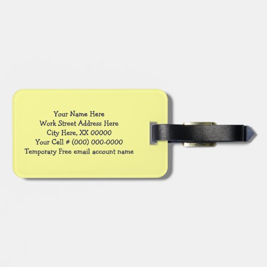 荷物タグデザイナーユニークギフト旅行夏 ラゲッジタグ (裏面横)