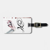 荷物タグパーソナライズされたゾンビ血ドリップヴァンパイア ラゲッジタグ (正面横)