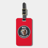 荷物タグパーソナライズされた – 写真と名前 ラゲッジタグ (正面縦)