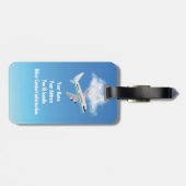 荷物タグパーソナライズされた、女の子の旅行ギフト ラゲッジタグ (裏面横)