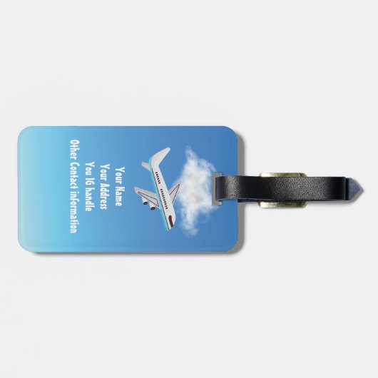 荷物タグパーソナライズされた、女の子の旅行ギフト ラゲッジタグ (裏面横)