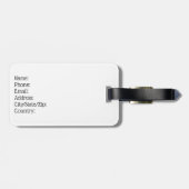 荷物タグパーソナライズされた（昆虫）マルハナバチバッグID ラゲッジタグ (裏面横)