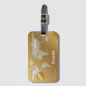 荷物タグビジネス金ゴールドカスタム ラゲッジタグ (正面縦)