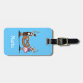 荷物タグビールフェスティバルカップルPretzel ラゲッジタグ (正面横)