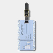 荷物タグブルー ラゲッジタグ (正面縦)