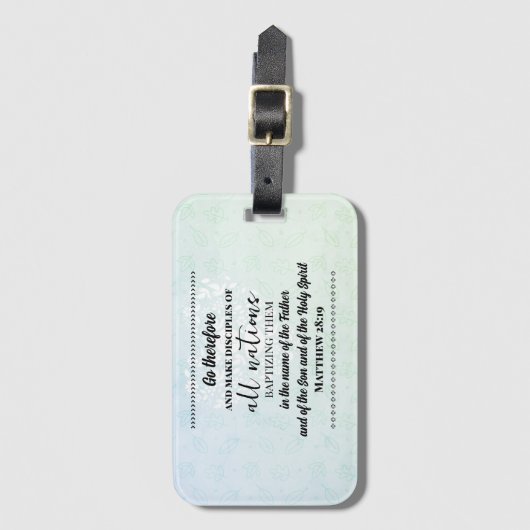 荷物タグミッション旅行バイブル詩 ラゲッジタグ (正面縦)