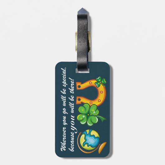 荷物タグ付き引用文- SRF ラゲッジタグ (裏面縦)