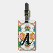 荷物タグ名アドレス電話番号モノグラム ラゲッジタグ (正面縦)