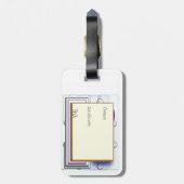 荷物タグ名アドレス電話番号モノグラム ラゲッジタグ (裏面縦)