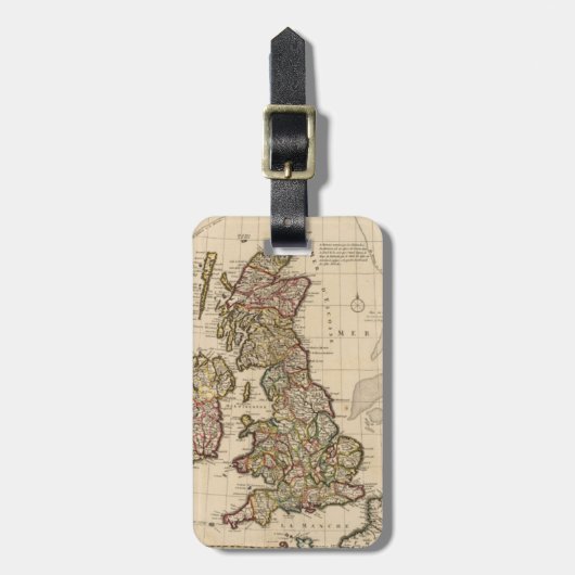 荷物タグ – イギリスのヴィンテージマップ ラゲッジタグ (正面縦)