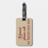 荷物タグ – イギリスのヴィンテージマップ ラゲッジタグ (裏面縦)