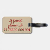 荷物タグ – イギリスのヴィンテージマップ ラゲッジタグ (裏面横)