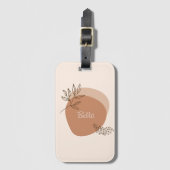 荷物タグ、モノグラムパーソナライズされた「クレー霧雨」 ラゲッジタグ (正面縦)