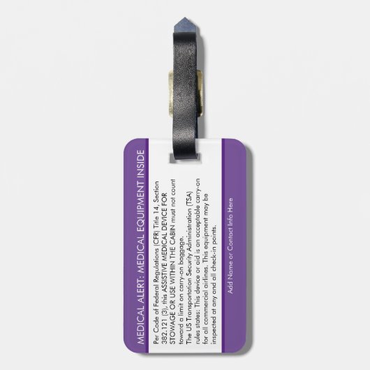 荷物タグ ラゲッジタグ (裏面縦)