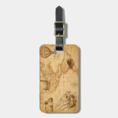 荷物タグ – 両面ヴィンテージアメリカ地図 ラゲッジタグ (正面縦)