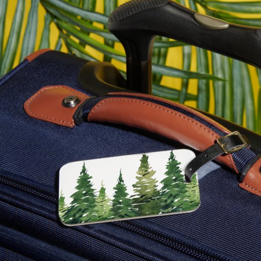 荷物タグ – 水彩フォレスト ラゲッジタグ (正面インサイチュ3)