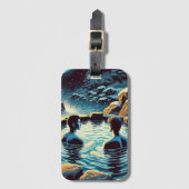 荷物タグ – 温泉の若い男性 ラゲッジタグ (正面縦)