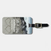 荷物タグ – 砂の2ハート ラゲッジタグ (正面横)