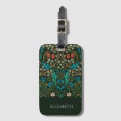 荷物タグ： WILLIAM MORRIS : TULIPS ラゲッジタグ (正面縦)