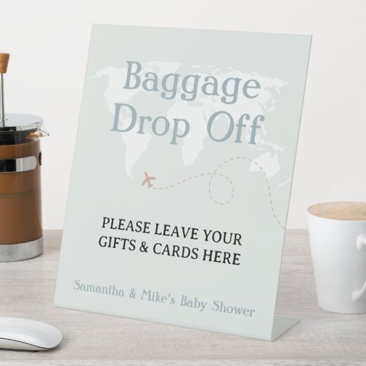 荷物ドロップオフギフト&カード旅行ベビーシャワー 台座サイン (インサイチュ)