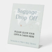 荷物ドロップオフギフト&カード旅行ベビーシャワー 台座サイン (正面)