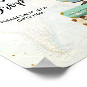 荷物ドロップオフ旅行アドベンチャーブルーサンフラワー ポスター (角)