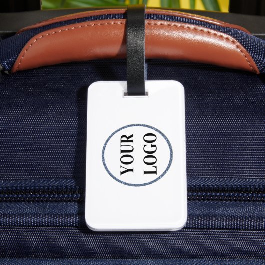 荷物バッグラベルロゴを追加する男らしシンプル ラゲッジタグ (裏面インサイチュ4)