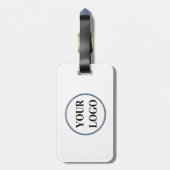 荷物バッグラベルロゴを追加する男らしシンプル ラゲッジタグ (裏面縦)