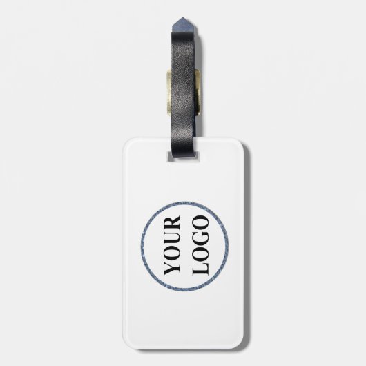荷物バッグラベルロゴを追加する男らしシンプル ラゲッジタグ (裏面縦)