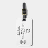 荷物パーソナライズされたタグスタイルA - 176 ラゲッジタグ (正面縦)