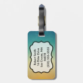 荷物パーソナライズされたタグビーチサンセットパームツリーズS ラゲッジタグ (裏面縦)