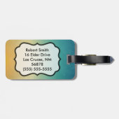 荷物パーソナライズされたタグビーチサンセットパームツリーズS ラゲッジタグ (裏面横)