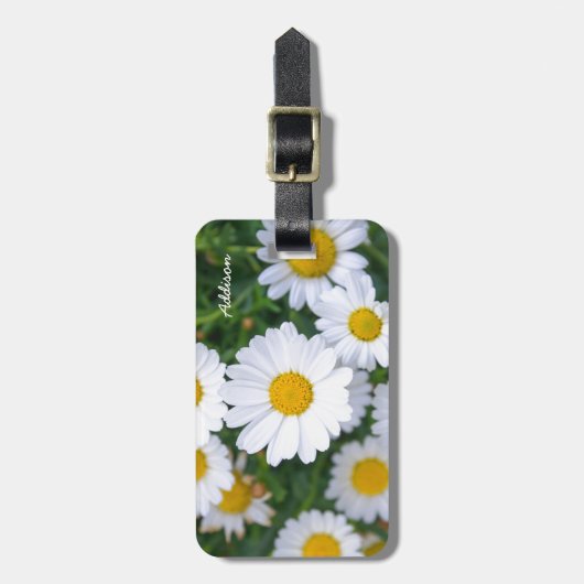 荷物パーソナライズされたタグ付きデイジー ラゲッジタグ (正面縦)