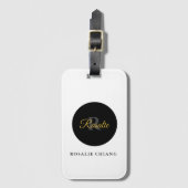 荷物パーソナライズされたタグ – 名前、タイトル、イニシャル ラゲッジタグ (正面縦)