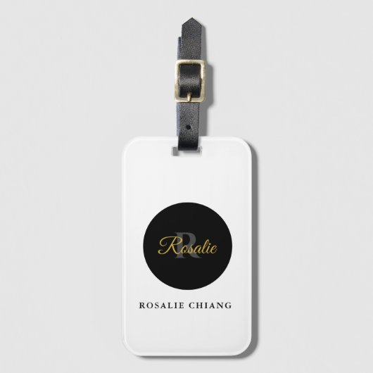 荷物パーソナライズされたタグ – 名前、タイトル、イニシャル ラゲッジタグ (正面縦)