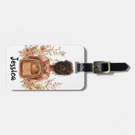 荷物パーソナライズされたタグ – 黒い女性 ラゲッジタグ